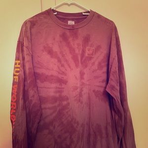 Red HUF long sleeve sweatshirt